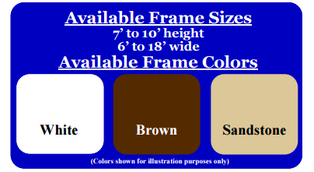 Frame Size and Color Options